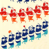 Kenema  - 50285  Festival Song お祭り音頭  Japanese Tradition Cotton Towel (The dyed Tenugui)
