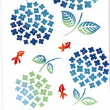 Kenema - 50248 Hydrangea Goldfish 紫陽花金魚   (The dyed Tenugui) - Japanese traditional Tenugui