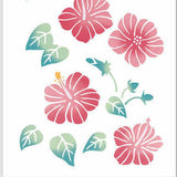 Kenema - 50253   Hibiscus Garden ハイビスカスの庭   (The dyed Tenugui) - Japanese traditional Tenugui