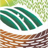 Kenema - 50236  Chatsumi  茶摘み (The dyed Tenugui) - Japanese traditional Tenugui