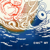 Kenema - 51024  Moomin Characters series -   Snufkin & Little My  スナフキン&リトルミイ  (The dyed Tenugui)