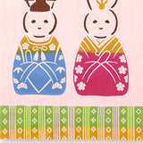 Kenema  - 50279  Bunny bina うさぎ雛  Japanese Tradition Cotton Towel (The dyed Tenugui)
