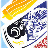 Kenema  -  50280  Carp streamers swimming in the blue sky   青空泳ぐ鯉のぼり (Boys' Festival)  Japanese Tradition Cotton Towel (The dyed Tenugui)