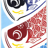 Kenema  -  50280  Carp streamers swimming in the blue sky   青空泳ぐ鯉のぼり (Boys' Festival)  Japanese Tradition Cotton Towel (The dyed Tenugui)