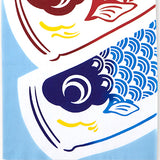 Kenema  -  50280  Carp streamers swimming in the blue sky   青空泳ぐ鯉のぼり (Boys' Festival)  Japanese Tradition Cotton Towel (The dyed Tenugui)