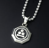 Saito - Family Crest  Octagon shape Pendant top Silver 950   Size S