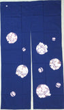 Kyoto Noren (Doorway curtain) 85 cm X 150 cm - Suzu Chirashi (Navy) - Free Shipping
