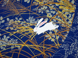 Jiyufu - Viewing the moon Rabbit Navy  - Furoshiki - 118 x 118 cm