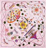 Asayama Misato - Amusement Park     遊園地   75 x 75 cm   Furoshiki (Japanese Wrapping Cloth)