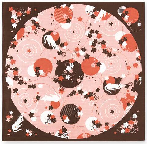Kenema - Neko mo Hanami (Cats also enjoy cherry blossom viewing) ねこも花見 M199-67701 Furoshiki (Japanese Wrapping Cloth)