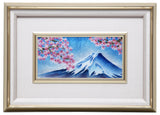 Saikosha - #113 09  Mt. Fuji & Sakura (Framed Cloisonné ware) - Free Shipping