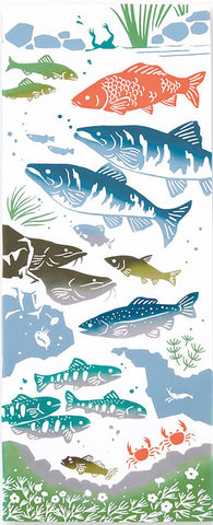 Kenema - 50132 Tansuigyo (Freshwater fish) (淡水魚)   (The dyed Tenugui)