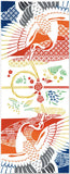 Kenema  - 50062 Kisho tsuru musubi 吉祥鶴結び (The dyed Tenugui)- Japanese traditional Tenugui