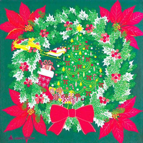 Asayama Misato - Christmas (クリスマス) 50 x 50 cm Furoshiki (Japanese Wrapping Cloth)