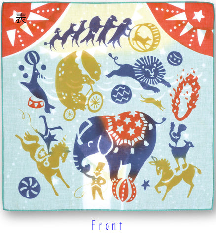 Kenema - Animals circus - Gauze Towel (Handkerchief) Double - Sided Dyring