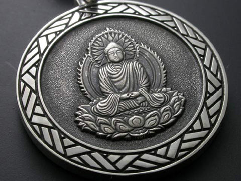 Saito - Amida Nyorai (Amitabha) Silver Pendant Top (Silver 950)