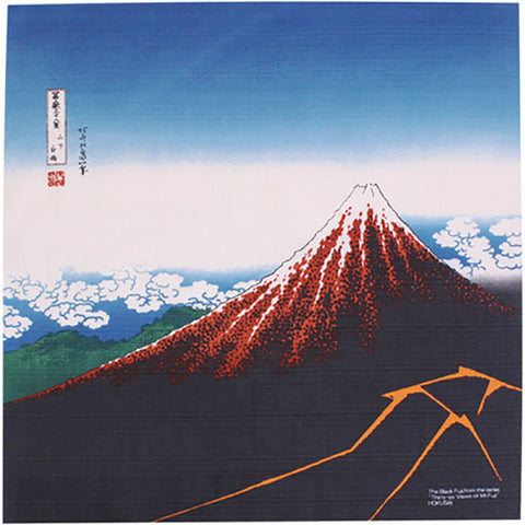 Sumidagawa - Katsushika Hokusai - Sanka Haku U (Kaminari Fuji)  - Furoshiki 48 x 48 cm