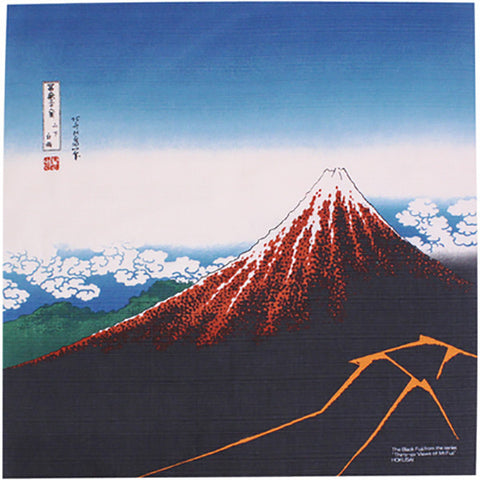 Sumidagawa - Katsushika Hokusai - Sanka Haku U (Kaminari Fuji) - Furoshiki 48 x 48 cm