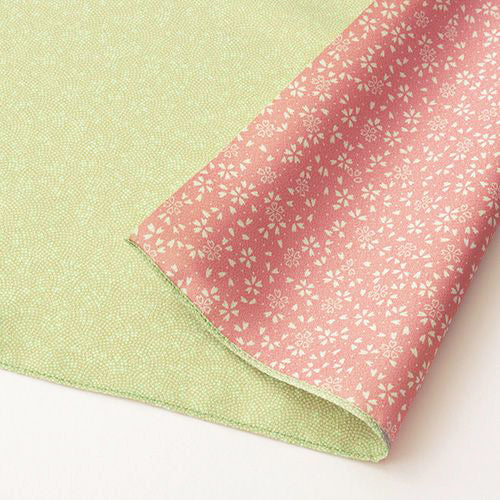Reversible -Double-Sided Dyeing Furoshiki - 鮫ワカバ/ピンク 10170