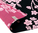 Omotenashi -  Double-Sided Dyeing Sakura Black 桜/消炭色(けしずみいろ) - Furoshiki 50 x 50 cm (Japanese Wrapping Cloth)