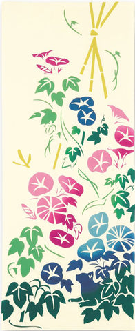 Kenema - 50154 Asagao Neko 朝顔ねこ  (The dyed Tenugui)