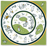 Kenema - Chojyugiga Golf Green 鳥獣戯画-ゴルフ  M199-67699  - Furoshiki 50 x 50 cm