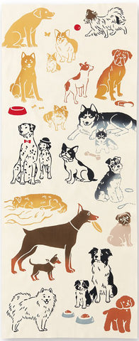 Kenema - 50028 Favorite Dog フェイヴァリットドッグ (The dyed Tenugui)- Japanese traditional Tenugui