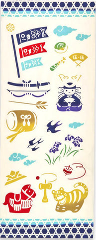 Kenema  - 50207   Iwai Gogatsu Kazari  祝い五月飾り (Boys' Festival)  (The dyed Tenugui)