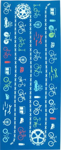 Kenema  -  50109  Pottering (ポタリング)    (The dyed Tenugui)- Japanese traditional Tenugui