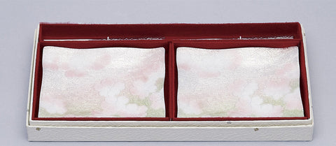 Saikosha - #116-14 Sakura (Cloisonné ware Serving plate) & Fork Pair Set - Free Shipping