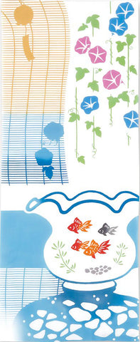 Kenema - 50116 Madobe no  Kingyo  窓辺の金魚  (The dyed Tenugui)