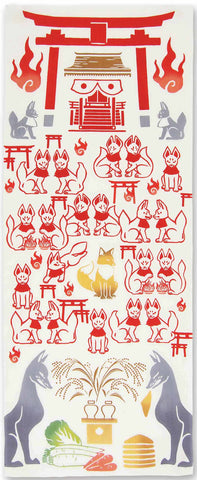 Kenema  - 50013 Hyaku Sen Kitsune Inari  百千狐稲荷  (The dyed Tenugui)