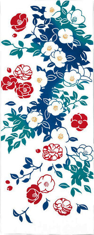 Kenema  -  50096 Kanchu Tsubaki  寒中椿  (The dyed Tenugui)