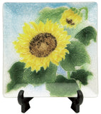Saikosha - #103-08  Himawari(Sunflower) (Cloisonné ware ornamental plate) 12.00 cm - Free Shipping