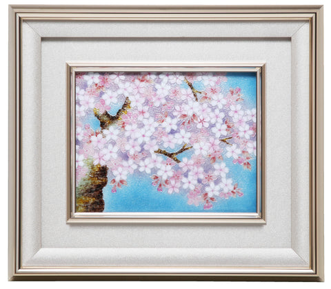 Saikosha - #114 03  Sakura (Framed Cloisonné ware) - Free Shipping