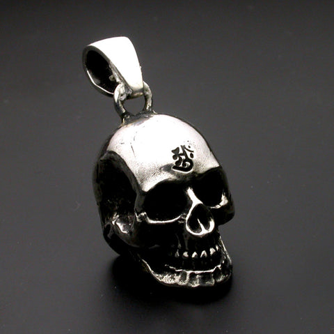 Saito - Skull Silver Pendant top Big w/ Bonji (Silver 925)