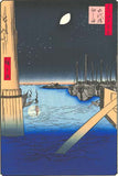 Utagawa Hiroshige - No.004 Tsukudajima and Eitai Bridge - One hundred Famous View of Edo - Free Shipping