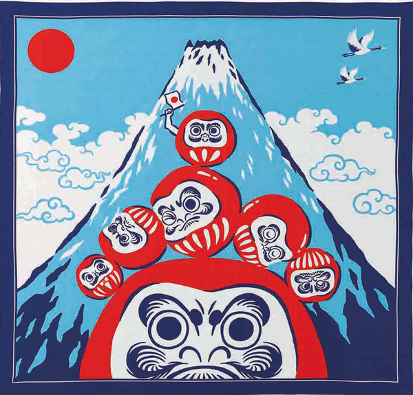 Kenema - Daruma ochizu - Furoshiki 90X90cm – Magnificent Items