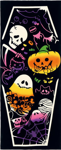 Kenema -50168 Trick or Treat  トリックオアトリート  (The dyed Tenugui) - Japanese traditional Tenugui