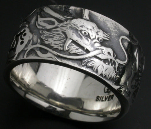 Saito - Rise Dragon W/Bonji Silver Ring (Silver 950)