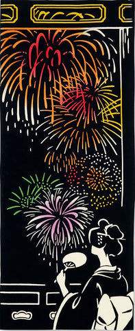 Kenema  - 50153 Ryo Hanabi 涼花火 (The dyed Tenugui)