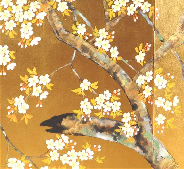 Tominaga Jyuho - Japanese Traditional Hand Paint Byobu (Gold Leaf