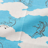 Sumidagawa - Cho Jyu Jinbutsu Giga Blue (鳥獣人物戯画) - Furoshiki 48 x 48 cm