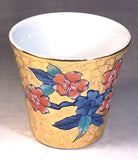 Fujii Kinsai Arita Japan - Somenishiki Golden Sakura Sake Cup (Guinomi) - Free shipping