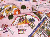 Asayama Misato - Amusement Park     遊園地   75 x 75 cm   Furoshiki (Japanese Wrapping Cloth)
