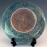 Fujii Kinsai Arita Japan - Yurisai Kinran Carp Ornamental plate 19.00 cm (Superlative Collection) - Free Shipping