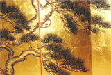 Japanese Traditional Hand Paint Byobu (Gold Leaf Folding Screen) - T 29 - Free Shipping