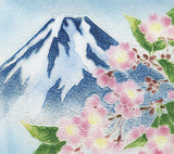 Saikosha - #104-01 Sakura & Mt. Fuji (Cloisonné ware ornamental plate) - Free Shipping