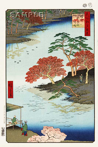 Utagawa Hiroshige - No.091 In the Akiba Shrine at Ukeji 請地秋葉の境内 - One hundred Famous View of Edo - Free shipping