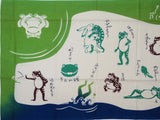 Kenema  - 51179  Fuku Fuku Kaeru  福々蛙  (The dyed Tenugui)